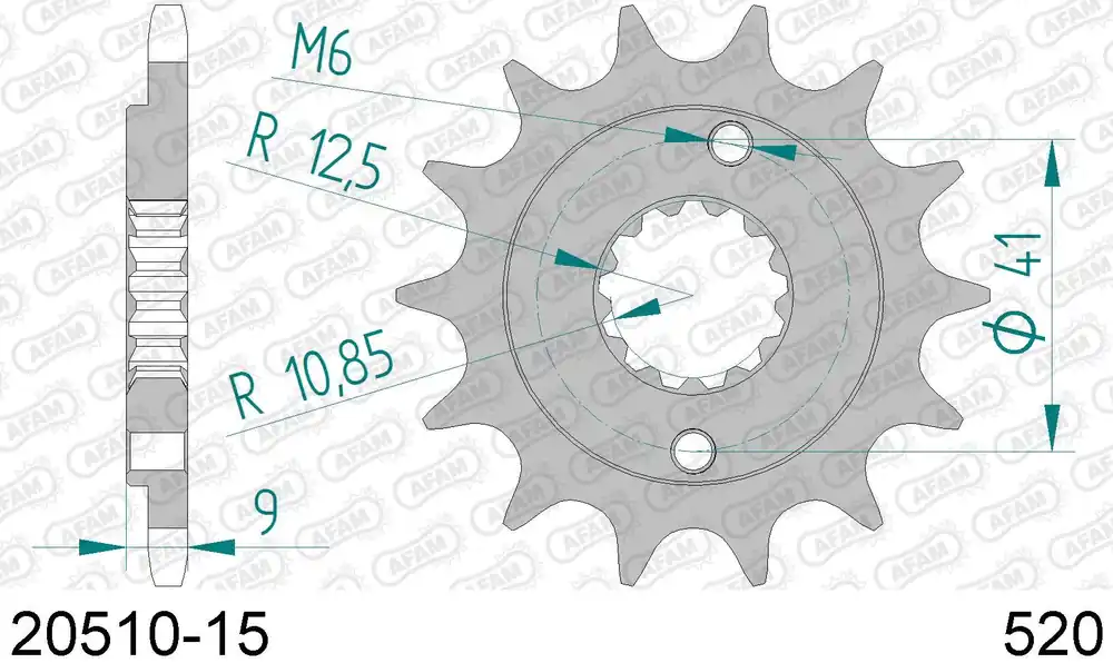 Di Tendenza Honda xr 650 l 650 pignone afam 20510-15 passo 520 1993 2019