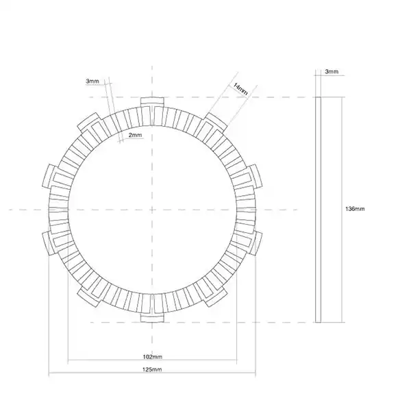 Popolare Disco frizione guarnizione giapponese 21441-31e60