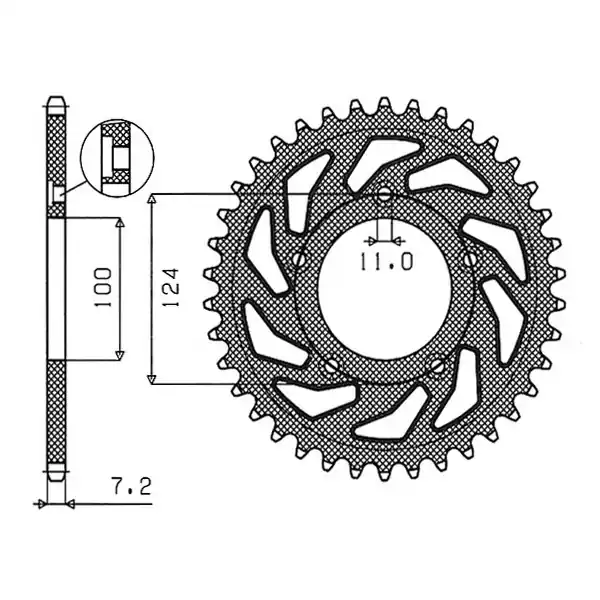 Novità Ducati 999 (h400aa/h400ae) 998 corona in acciaio p525 z38 2003 2006