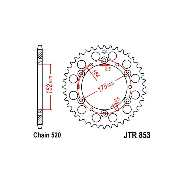 Non Perdere Yamaha wr 200 corona in alluminio p 520 z 52 1991 1997