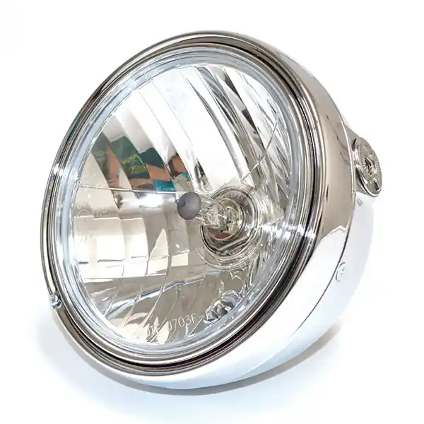 Faro fanale luce anteriore tondo 201 cromato vetro trasparente Occasione Imperdibile