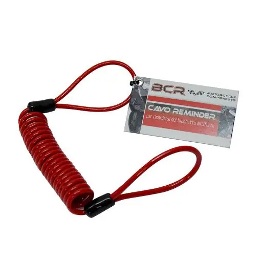 Cavo elastico di sicurezza per lucchetto al disco bcr Offerta Limitata