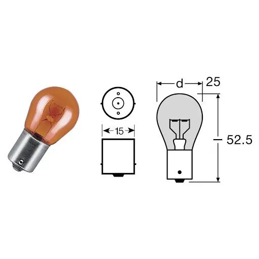 Lampada py21w 12v 21w ba15s colore arancione bcr Offerta Speciale