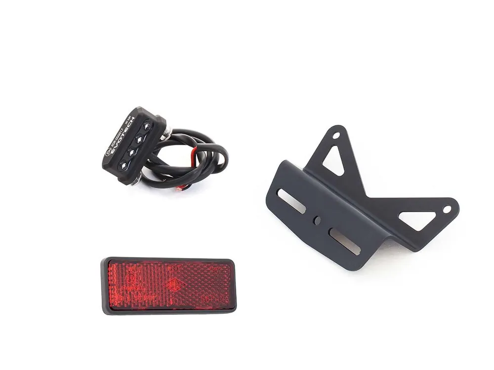 KIT LUCE TARGA + SUPPORTO + CATADIOTTRO EVOTECH TRIUMPH SCRAMBLER- Occasione Imperdibile