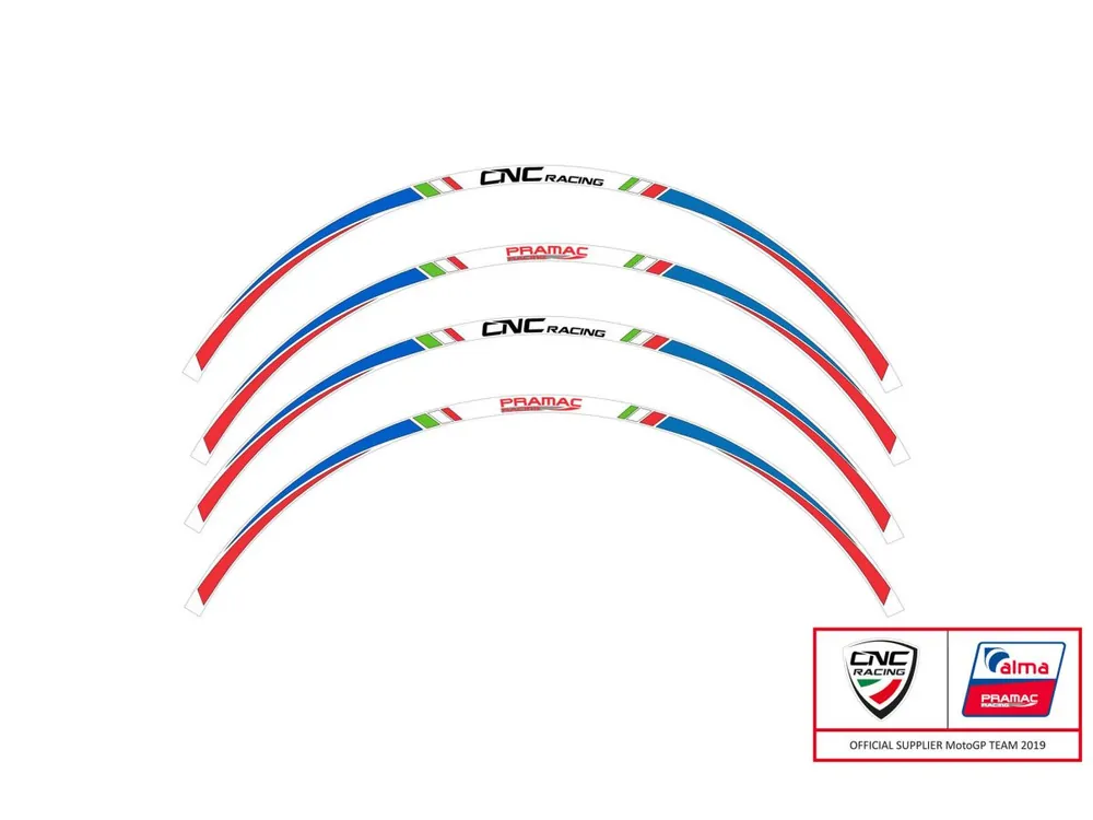 KIT ADESIVI RUOTA 17 POLLICI PRAMAC CNC RACING HUSQVARNA NUDA 900- Super Prezzo