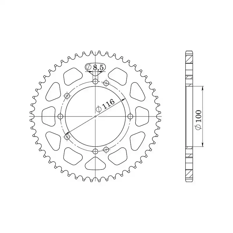 CORONA IN ALLUMINIO P420 - Z48 (DIS.17104) Reso Gratuito
