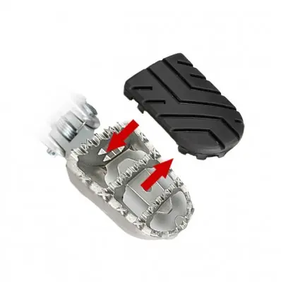 Prezzo Scontato Pedane SW-Motech regolabili touring/offroad con gommino estraibile per BMW R1200/1250 GS e Adventure LC-