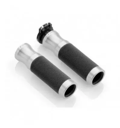 Manopole Rizoma Sport Line in ergal e gomma-Argento Promozione Esclusiva