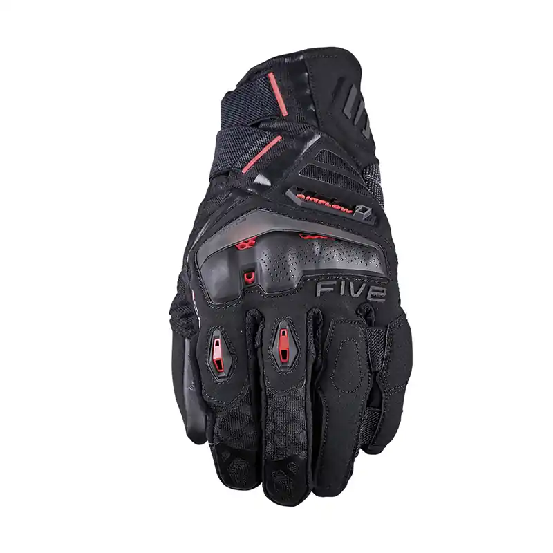 Subito Disponibile Guanti Five TFX1 Airflow Short nero rosso fluo-S