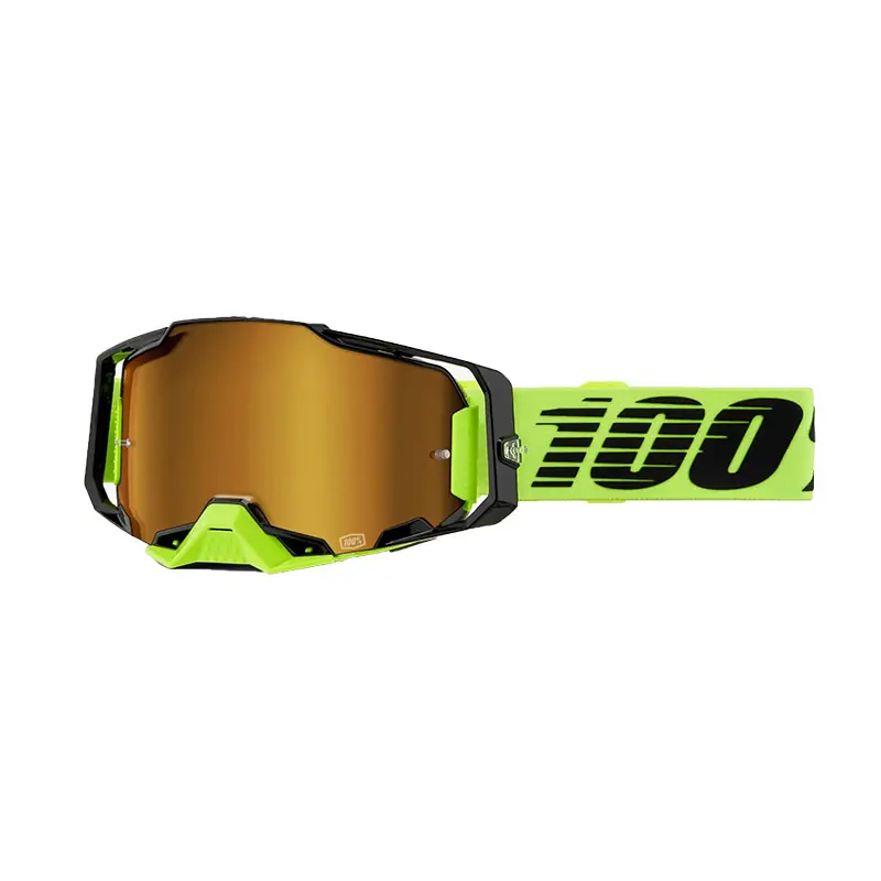 Maschera 100% Armega Neon giallo specchiato oro- Ultima Occasione