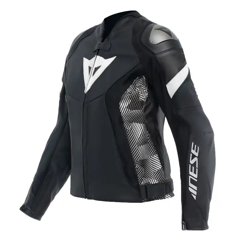Consegna Rapida Giacca Pelle Donna Dainese Avro 5 Wmn nero bianco-38