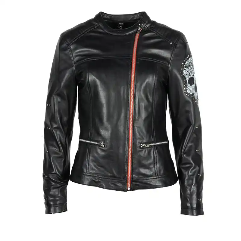 Promozione Giacca Pelle Donna Helstons Cher Soft nero-M