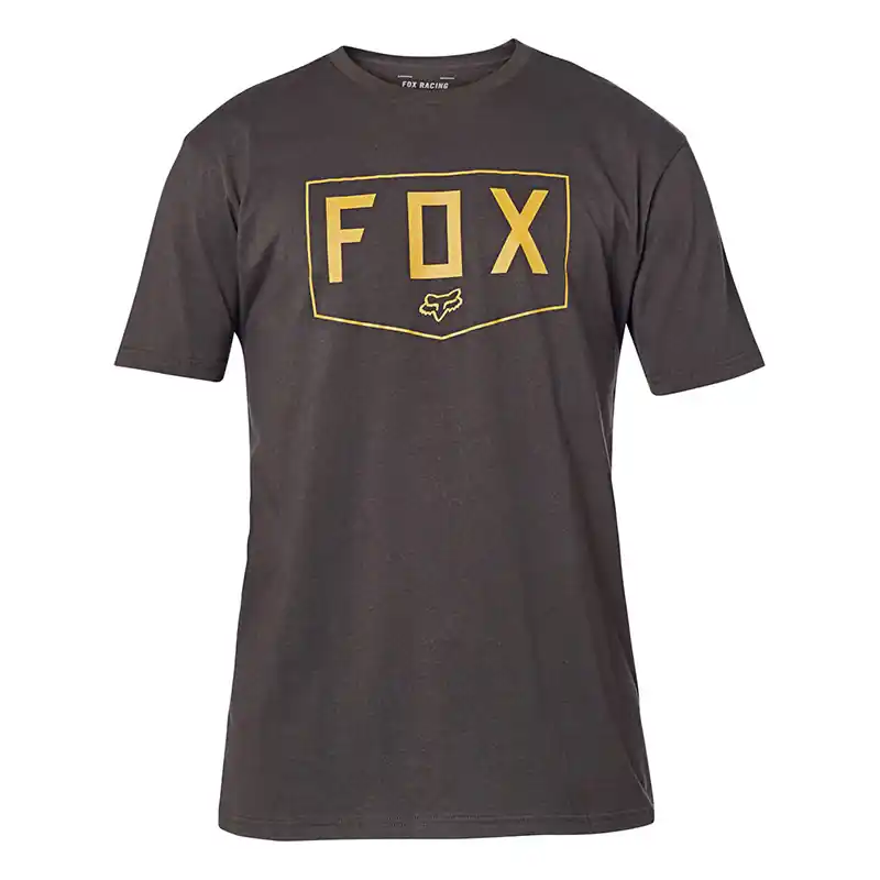 T Shirt Fox Shield SS Premium nero oro-S Ultime Pezzi