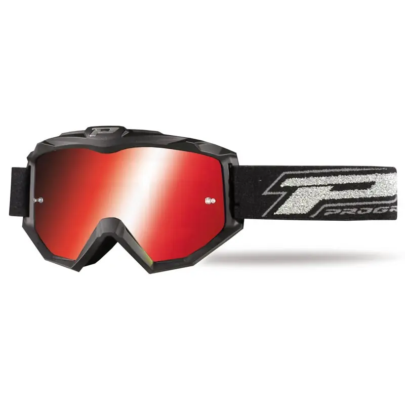 Prezzo Scontato Maschera Progrip 3204 nero opaco rosso-