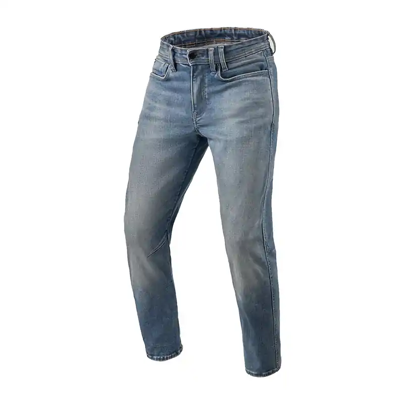 Jeans Rev'it Detroit 3 Tapered Short blu medio- Promozione
