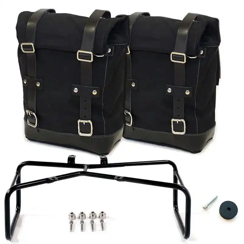 Kit Valigie Unit Garage Canvas R NineT nero- Prezzo Ridotto