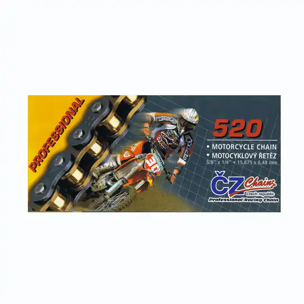 Promozione CZ CHAIN Catena 520 MX ORO - 118 maglie-
