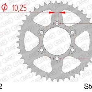 Corona AFAM 92666-42 in acciaio passo 525 VOXAN 1000 STREET SCRAMBLER 2004 -2008 Offerta Limitata