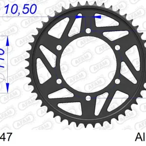 Corona AFAM 13815-47 in all. passo 525 YAMAHA YZF 1000 R1 2009 -2014 Consegna Rapida