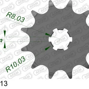A Buon Prezzo Pignone AFAM 30200-13 passo 520 KAWASAKI KDX 200 1983