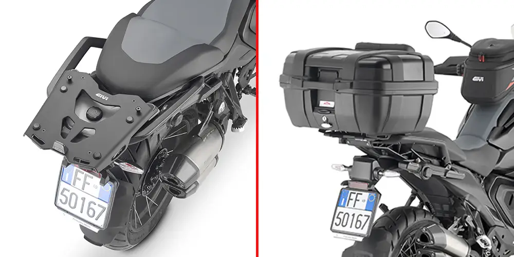 Direttamente Dal Produttore GIVI Attacco posteriore Bauletto per BMW R1300GS 2024-2026, supporto con piastra in Alluminio