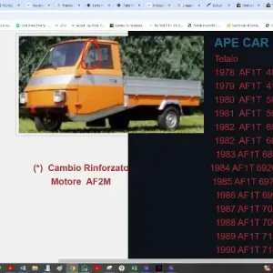 142592 DEFLETTORE DESTRO PIAGGIO APE CAR PRIMA SERIE LP ORIGINALE Reso Gratuito